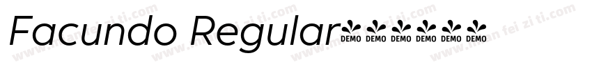 Facundo Regular字体转换